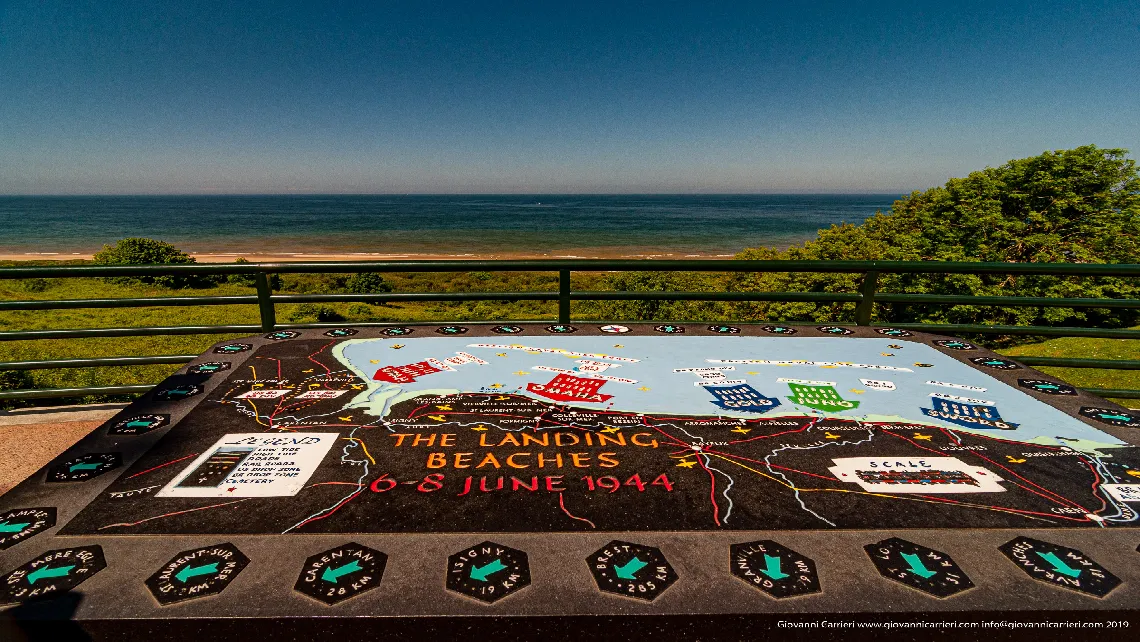 La mappa degli Sbarchi ad Omaha Beach