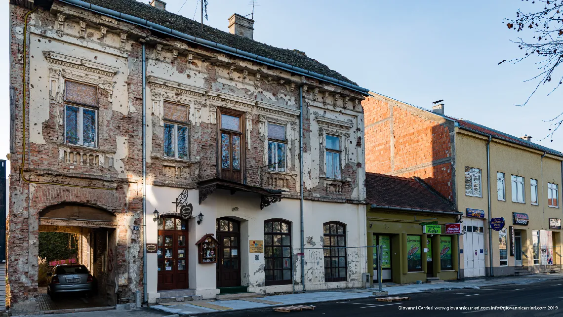 The wounds still evident in the urban center of Vukovar