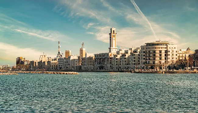 The waterfront of Bari at noon