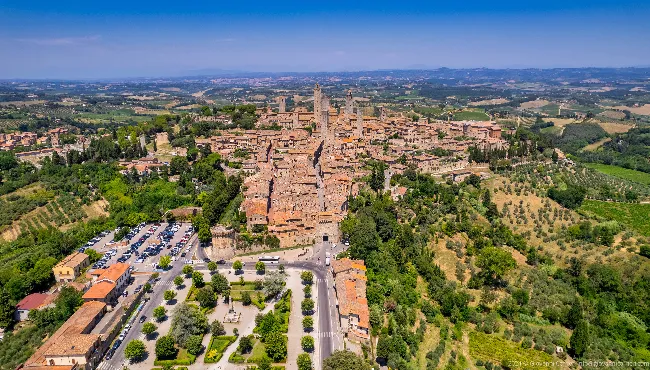 San Gimignano aerial view