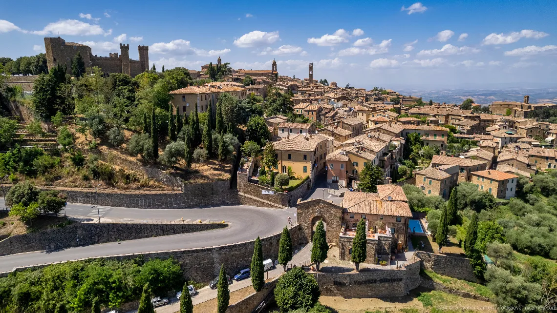 Vista panoramica di Montalcino